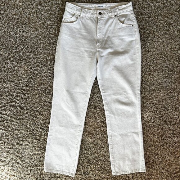 ROLLA'S Original High Rise Straight Jeans in Off White Size 29  Great condition - Picture 5 of 12